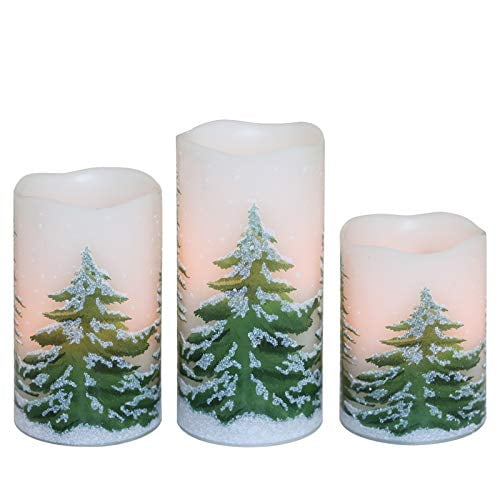 Flameless Angel Candles White Wax Battery Operated Christmas Holiday Decorations